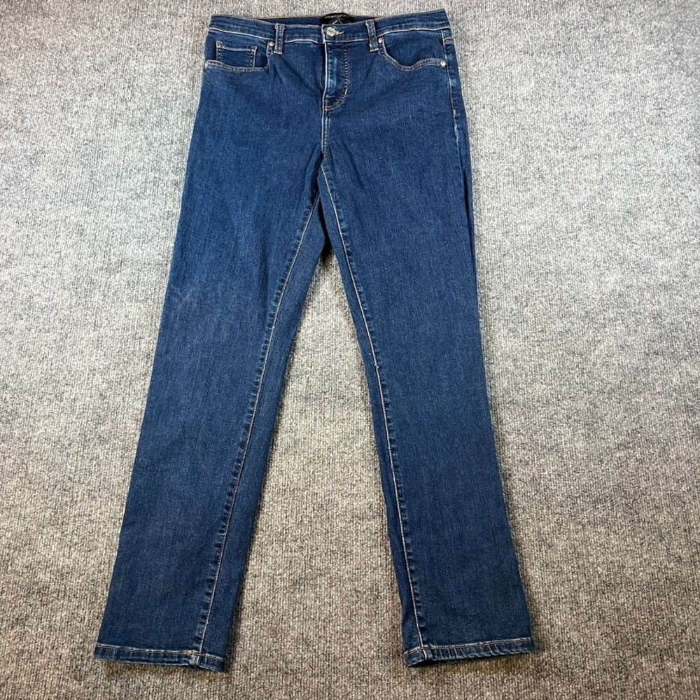 Banana Republic Women High Rise Slim Jeans Dark Wash Stretch Denim Y2K